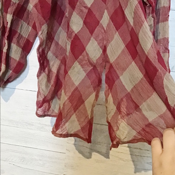 Free people flowy checkered top small - Picture 7 of 8